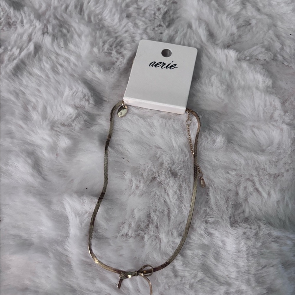 Aerie Gold-Tone Bow Necklace